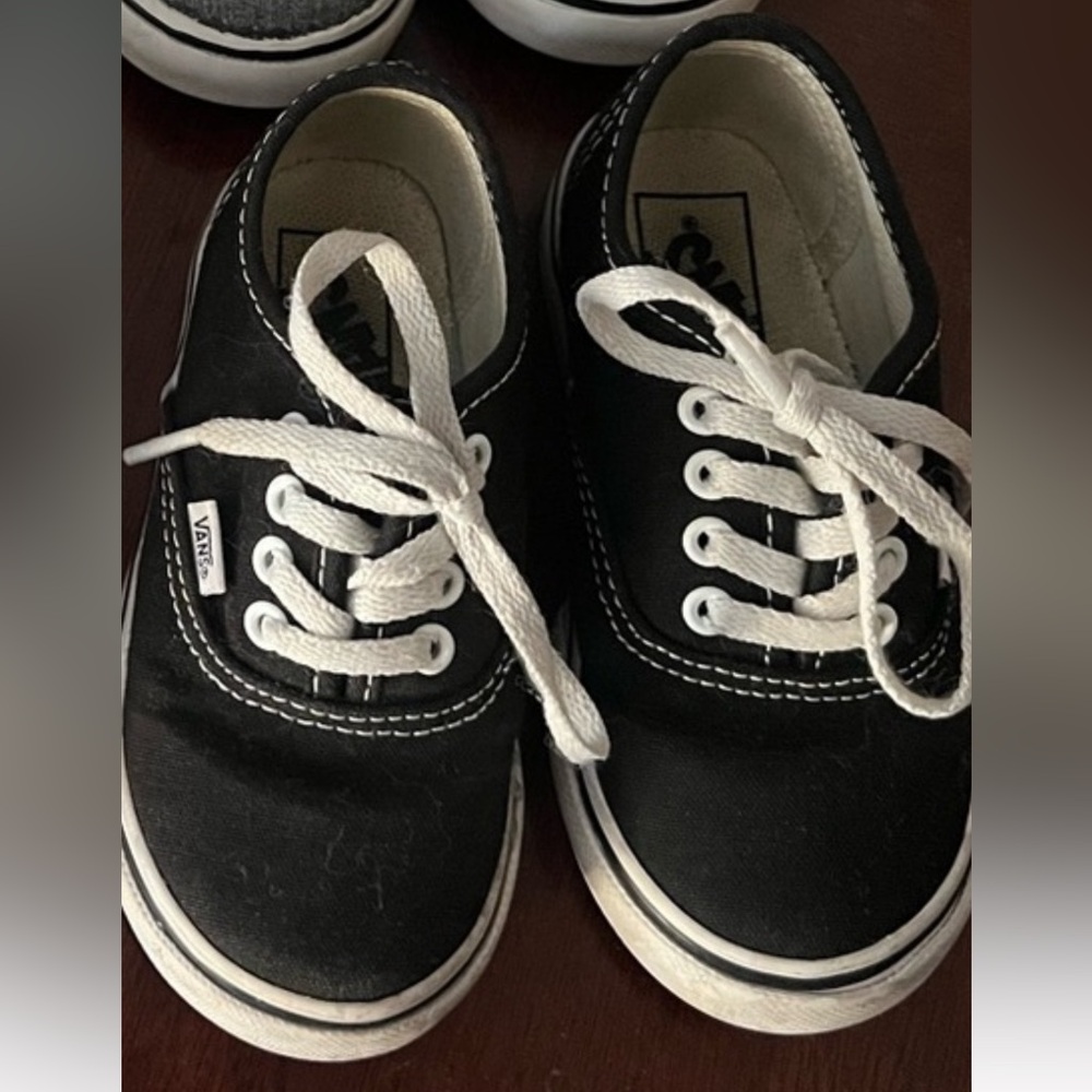 Vans Kids Black, White, and Gray Sneakers Set